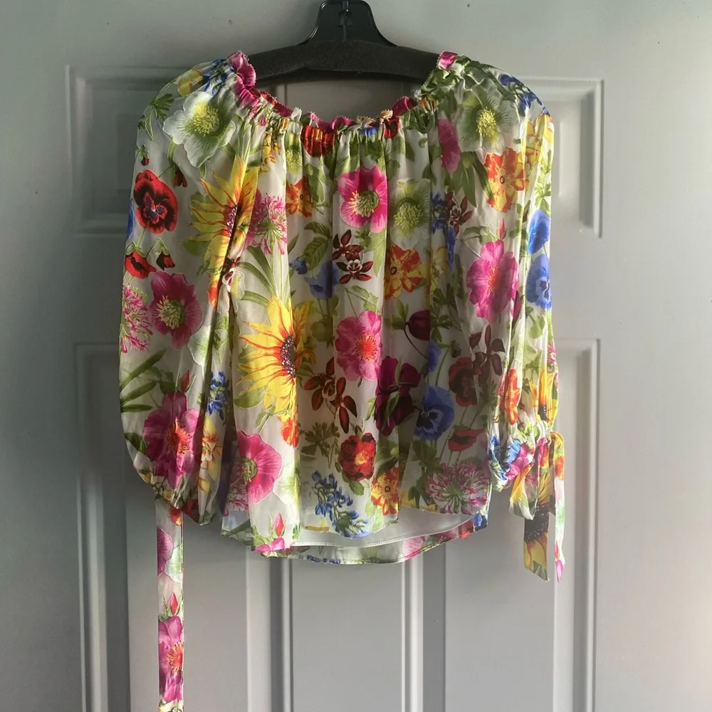 NWT Alice + Olivia Alta Top in Sunday Stroll, XS - Picture 8 of 11